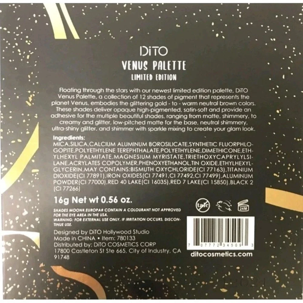 DITO Venus Palette Floating Through The Stars LIMITED EDITION.
